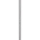 Charlie 61 Inch Modern Floor Lamp Drum Shade Glossy Chrome White Brown