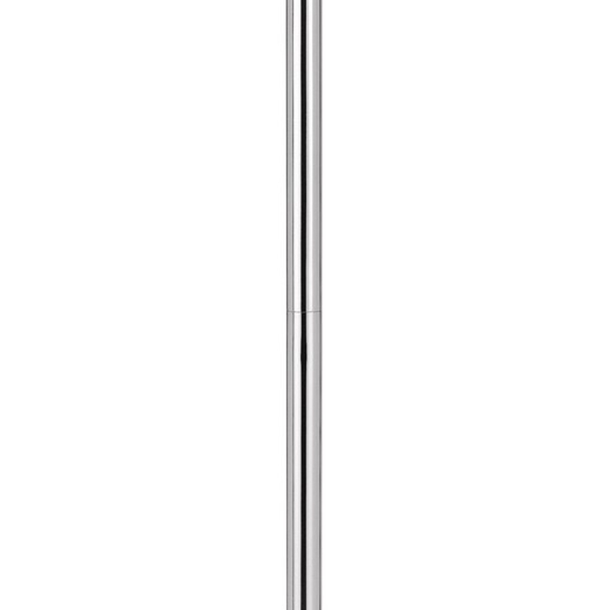 Charlie 61 Inch Modern Floor Lamp Drum Shade Glossy Chrome White Brown-zoom-3