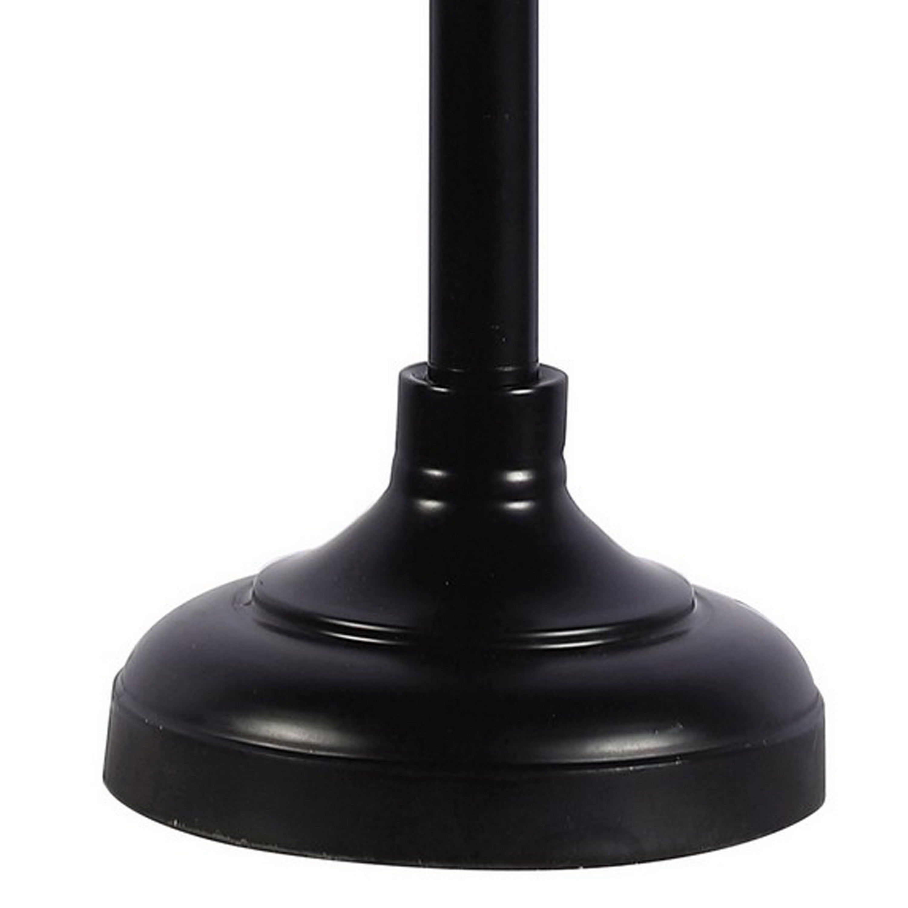 Ora 26 Inch Modern Table Lamp Square Cage Shade Round Metal Base Black-zoom-4