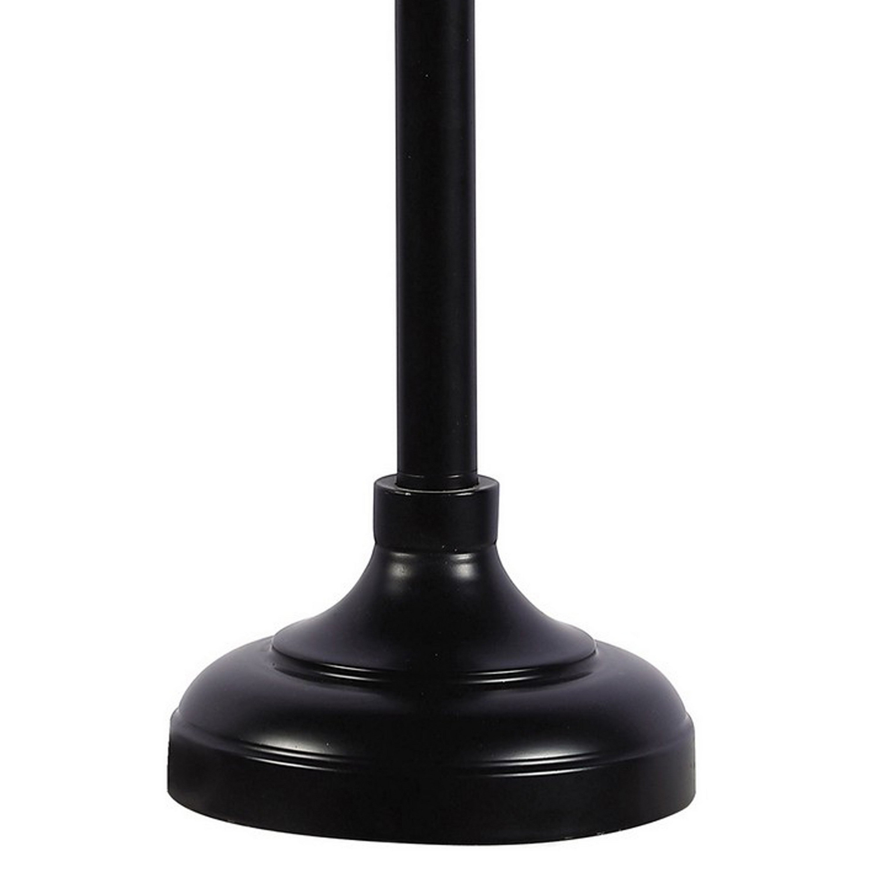 Ora 27 Inch Modern Table Lamp Diamond Cage Shade Round Metal Base Black-zoom-3