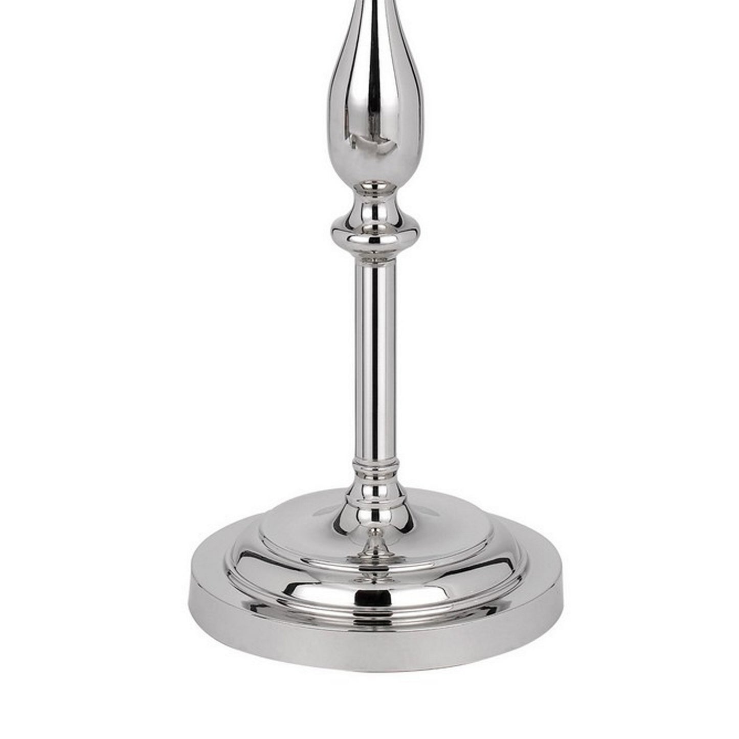 Ava 61 Inch Modern Floor Lamp Glass Tray Table 1 Usb Port Glossy Chrome