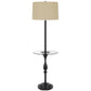 61 Inch Modern Floor Lamp Glass Tray Table 1 Usb Port Antique Silver
