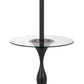 61 Inch Modern Floor Lamp Glass Tray Table 1 Usb Port Antique Silver