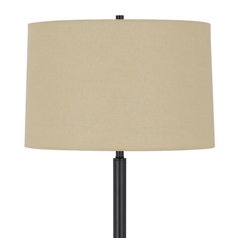 61 Inch Modern Floor Lamp Glass Tray Table 1 Usb Port Antique Silver-zoom-