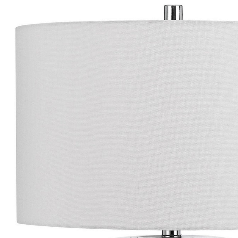 29 Inch Accent Table Lamp Set of 2 Tall Cylinder Ball Finial Accent Gray-zoom-