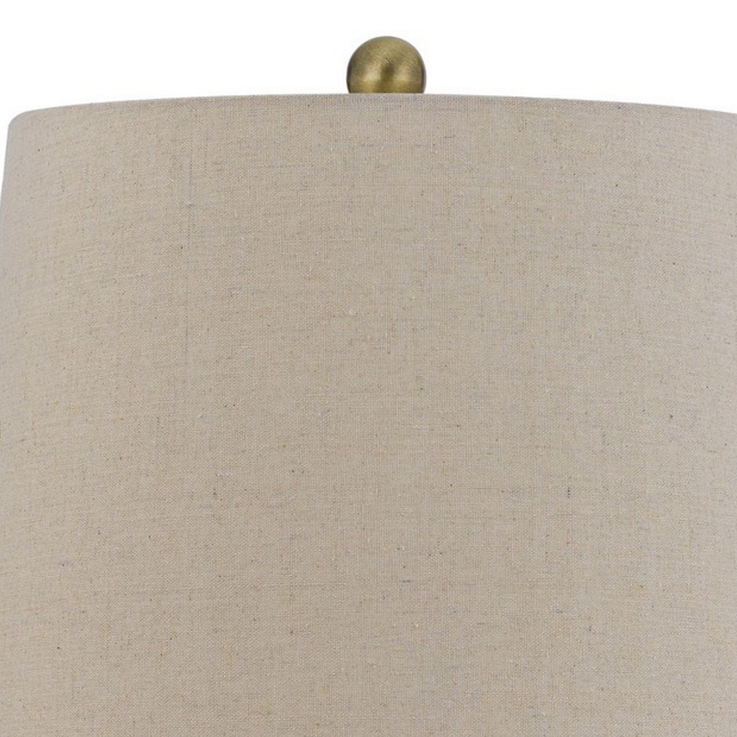 Noah 32 Inch Accent Table Lamp Set of 2 Turned Pedestal Antique Brass-zoom-3
