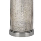 26 Inch Accent Table Lamp Set of 2 Lined Glass Jar Base Metallic Silver