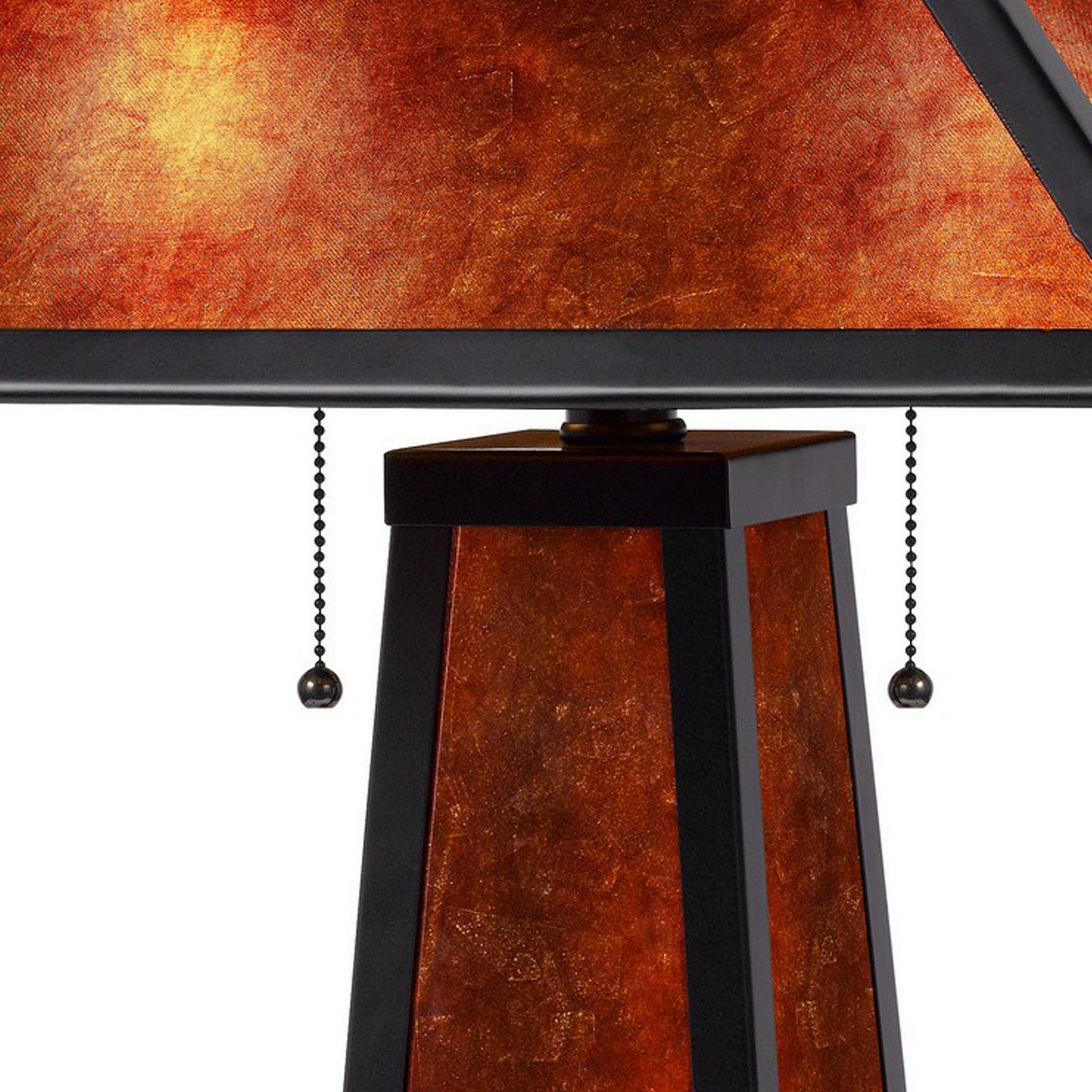 24 Inch Elegant Mica Table Lamp With Night Light Pull Chain Switch-zoom-3