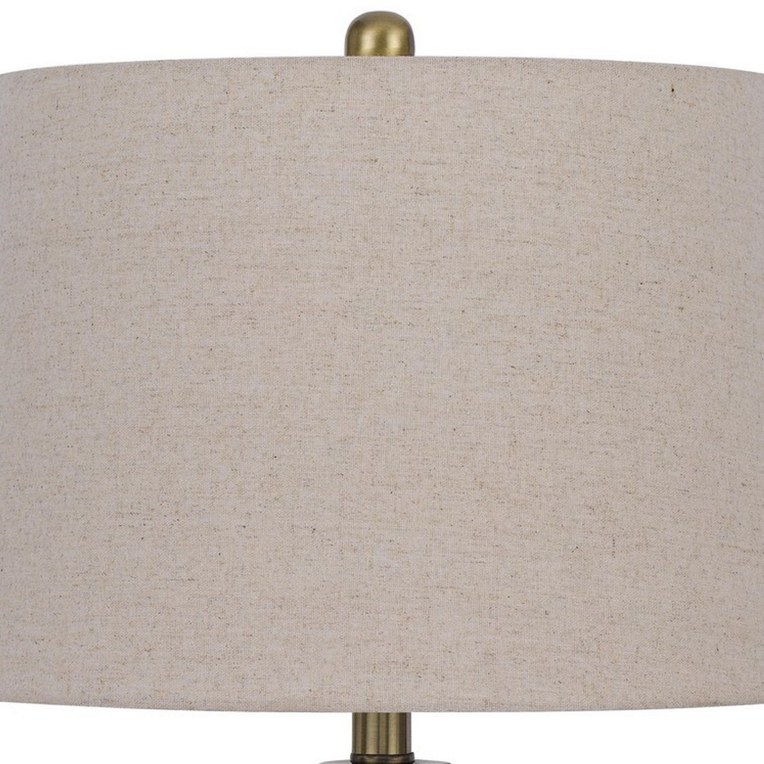 27 Inch Modern Table Lamp Metal Base Set of 2 Black Antique Brass-zoom-3
