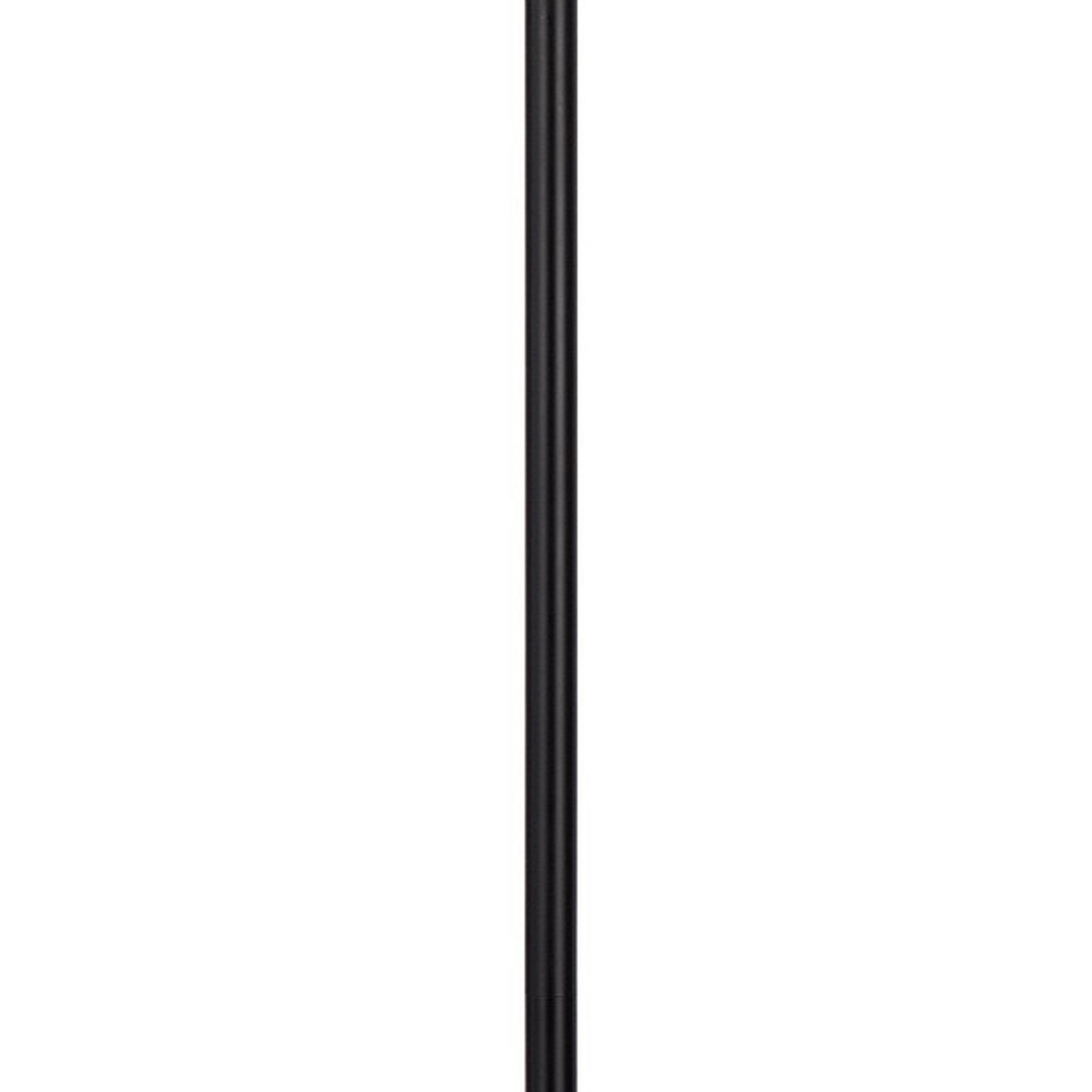 61 Inch Modern Floor Lamp Hanging Mesh Shade Metal Base Black-zoom-3