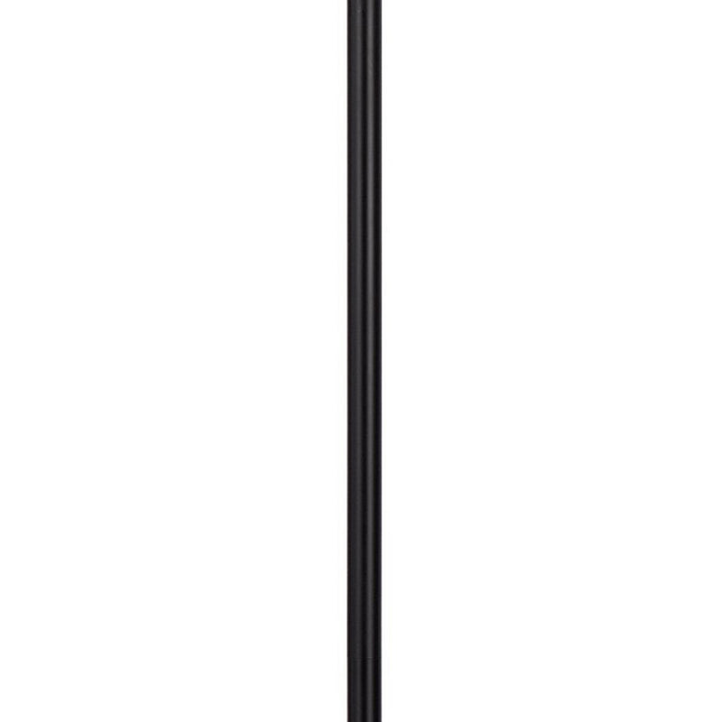 61 Inch Modern Floor Lamp Hanging Mesh Shade Metal Base Black-zoom-