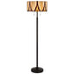 Eli 60 Inch Tiffany Style Floor Lamp Glass Shade Metal Base Antique Bronze