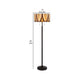 Eli 60 Inch Tiffany Style Floor Lamp Glass Shade Metal Base Antique Bronze