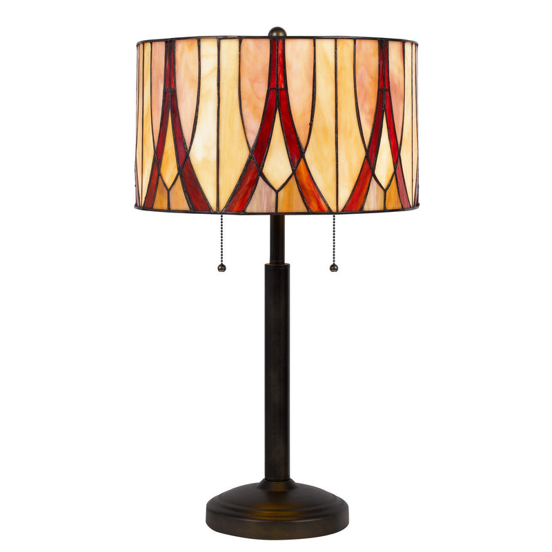 Eli 24 Inch Tiffany Style Table Lamp Glass Shade Antique Bronze-zoom-