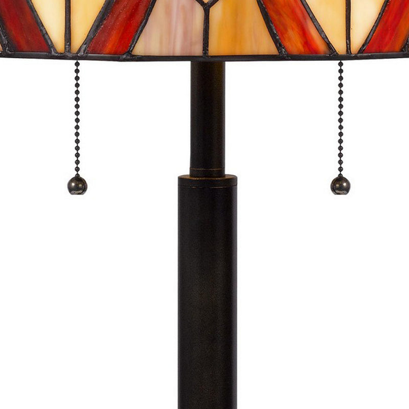 Eli 24 Inch Tiffany Style Table Lamp Glass Shade Antique Bronze-zoom-