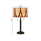 Eli 24 Inch Tiffany Style Table Lamp Glass Shade Antique Bronze