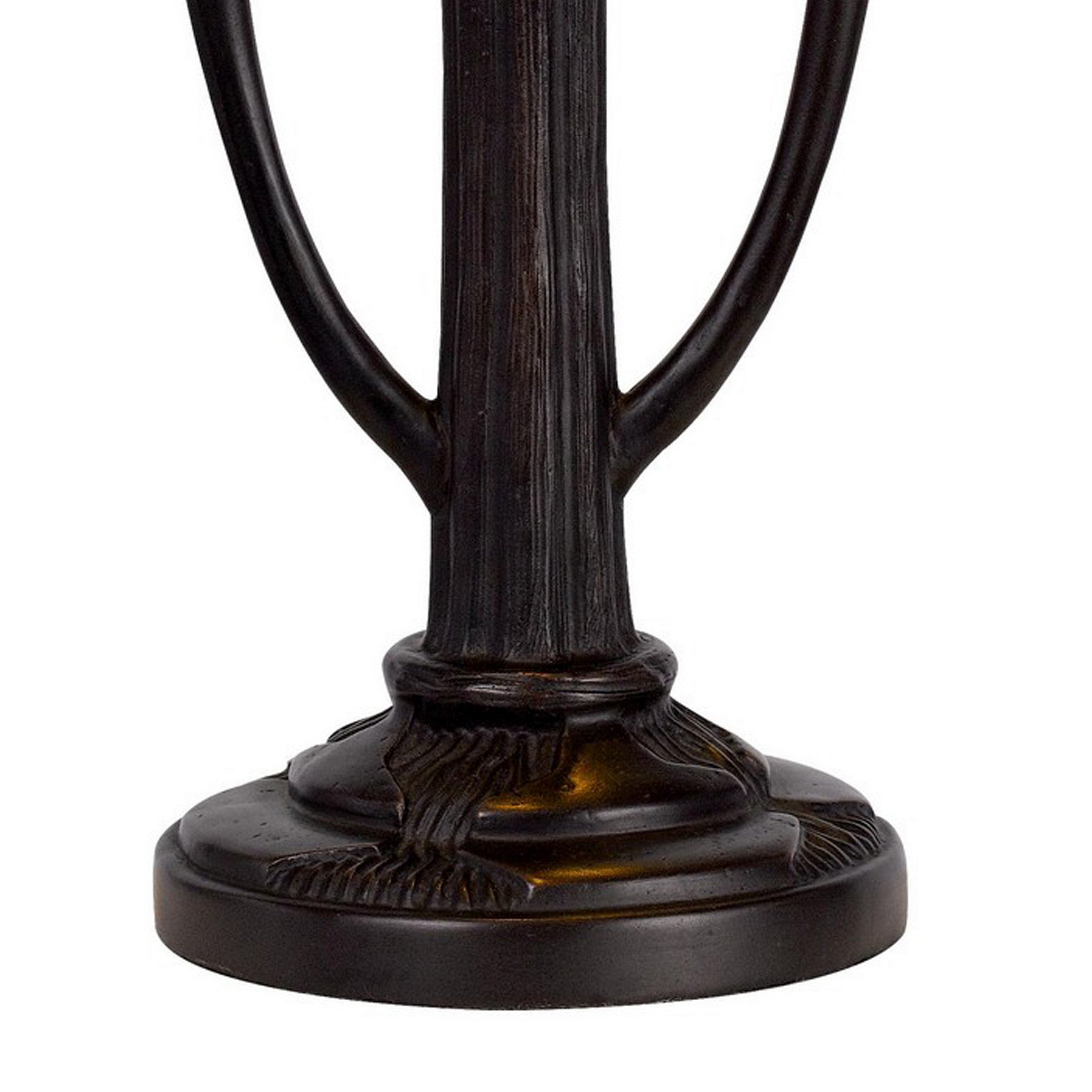 22 Inch Classic Table Lamp Bird Art Stained Glass Shade Antique Bronze-zoom-4