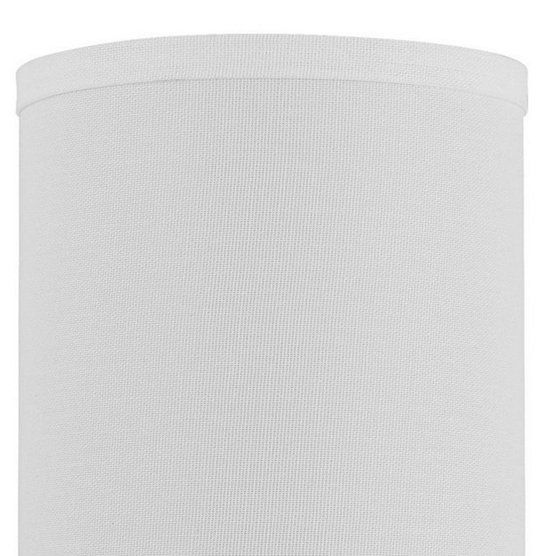 Liam 24 Inch Modern Wall Lamp Hardback Fabric Shade 2 Led Metal Silver-zoom-