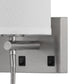 Liam 24 Inch Modern Wall Lamp Hardback Fabric Shade 2 Led Metal Silver