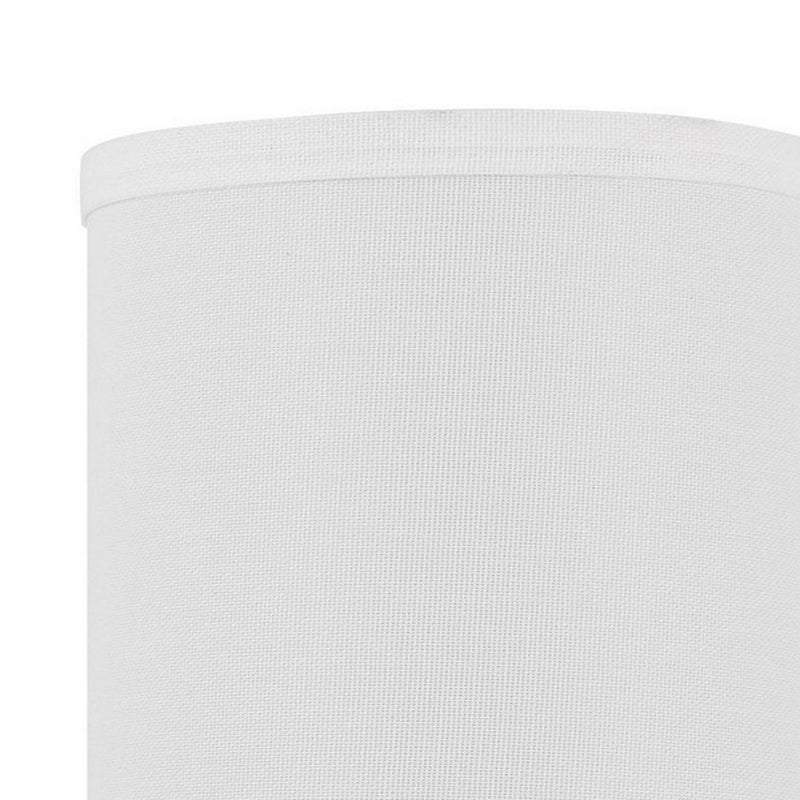 Liam 25 Inch Modern Wall Lamp Hardback Fabric Shade 1 Led Metal Silver-zoom-