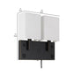 Olive Modern Metal Wall Lamp 2 Shades Usb 2 Power Outlets White Black