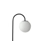 63 Inch Modern Metal Floor Lamp Frosted Glass Globe Shade Black White