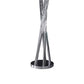 49 Inch Floor Lamp Five Lighting Rods Strong Metal Base Silver Chrome