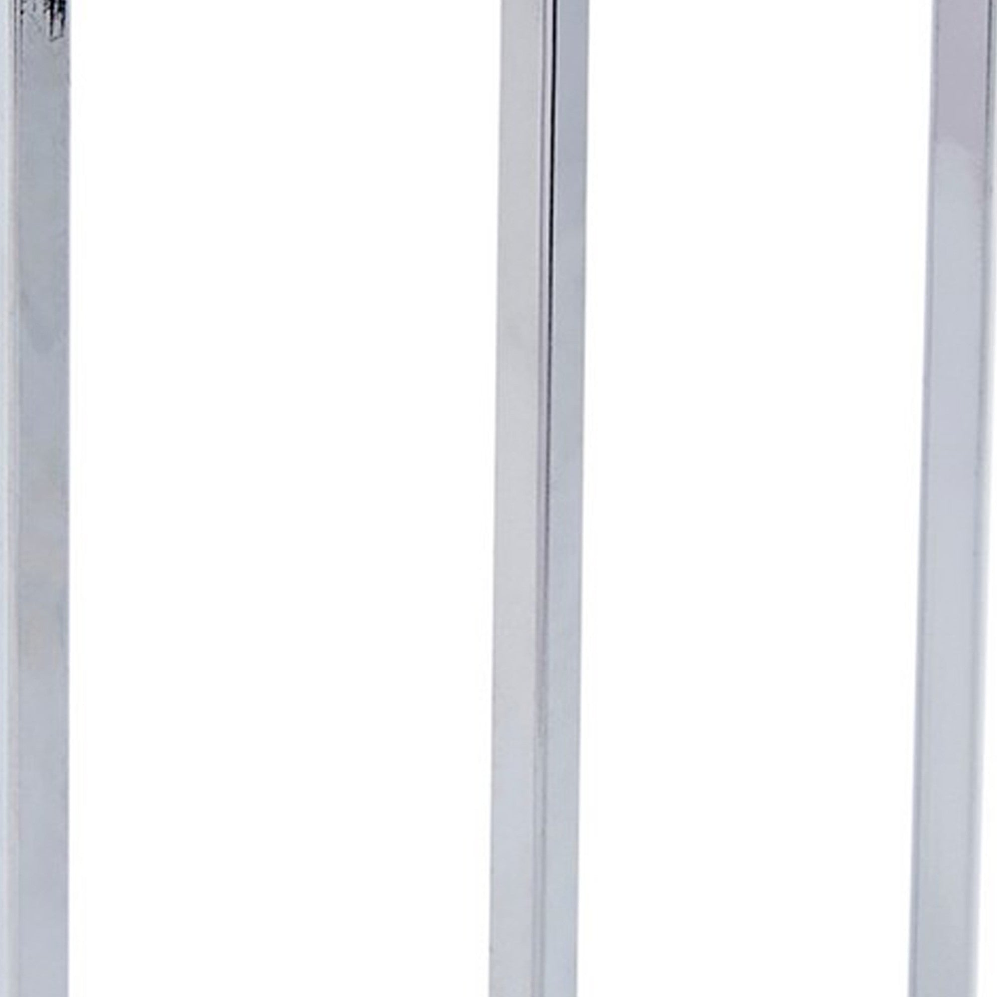 13 Inch Geometric Cubic Tabletop Accent Decor Metal Frame Chrome Finish-zoom-3