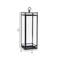 30 Inch Modern Industrial Metal Lantern Glass Panel Sides Black Frame