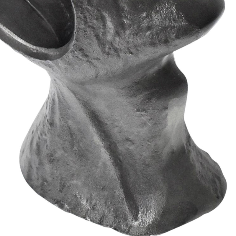 12 Inch Human Face Accent Decor Metal Life Like Appeal Gray-zoom-