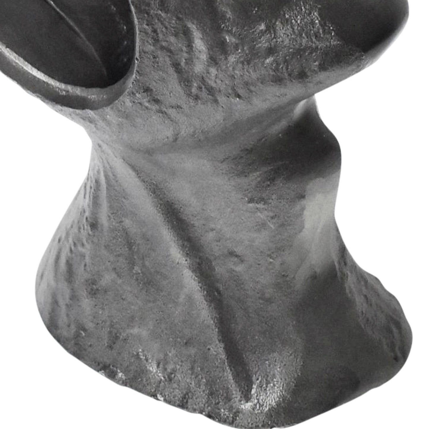 12 Inch Human Face Accent Decor Metal Life Like Appeal Gray