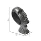 12 Inch Human Face Accent Decor Metal Life Like Appeal Gray