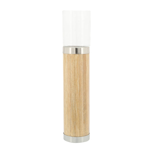 Gia 25 Inch Classic Candle Holder Cylindrical Glass Tumbler Natural