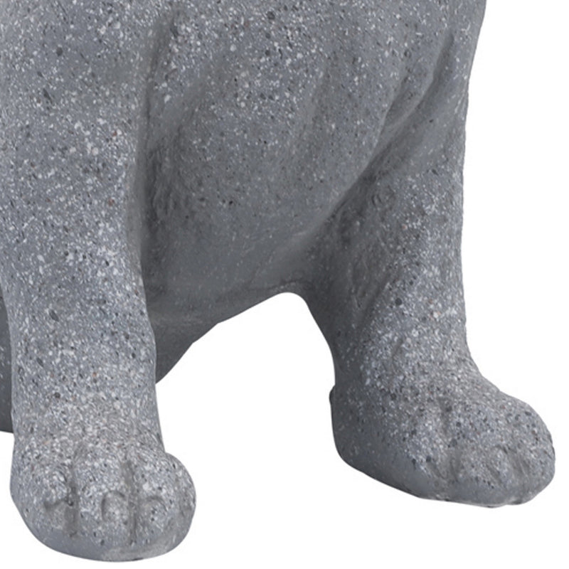 Liam 12 Inch Resin Accent Decor Happy Upward Facing Stretching Dog Gray-zoom-
