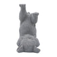 Liam 14 Inch Resin Accent Decor Funny Relaxed Yoga Posture Dog In Gray