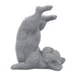 Liam 14 Inch Resin Accent Decor Funny Relaxed Yoga Posture Dog In Gray