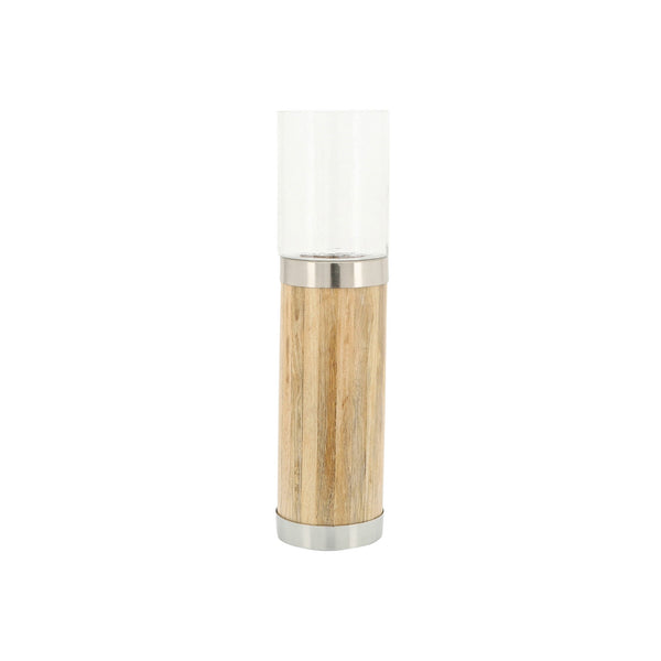 Gia 20 Inch Classic Candle Holder Cylindrical Glass Tumbler Natural