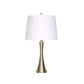 25 Inch Modern Slim Top Table Lamps Set of 2 Crisp White Shades Brass