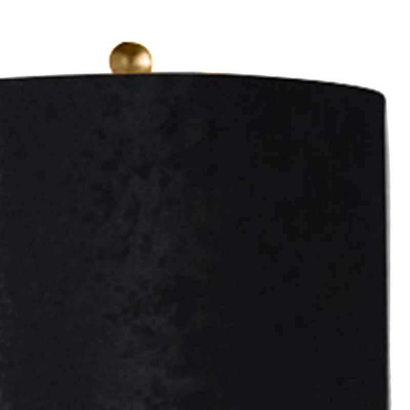 29 Inch Modern Metal Table Lamp Set of 2 Leaf Accent Gold and Black-zoom-