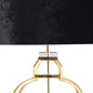 29 Inch Modern Metal Table Lamp Set of 2 Leaf Accent Gold and Black