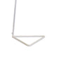 30 Inch Contemporary Metal Table Lamp with Triangular Base White Shade
