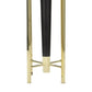 28 Inch Contemporary Metal Table Lamp with Four Accented Legs Black Gold