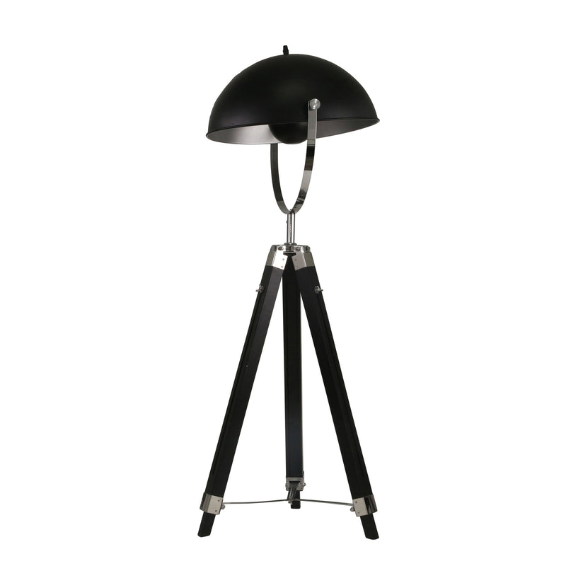 65 Inch Wood Modern Spotlight Floor Lamp With Tripod Metal Frame Black-zoom-