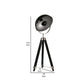 65 Inch Wood Modern Spotlight Floor Lamp With Tripod Metal Frame Black