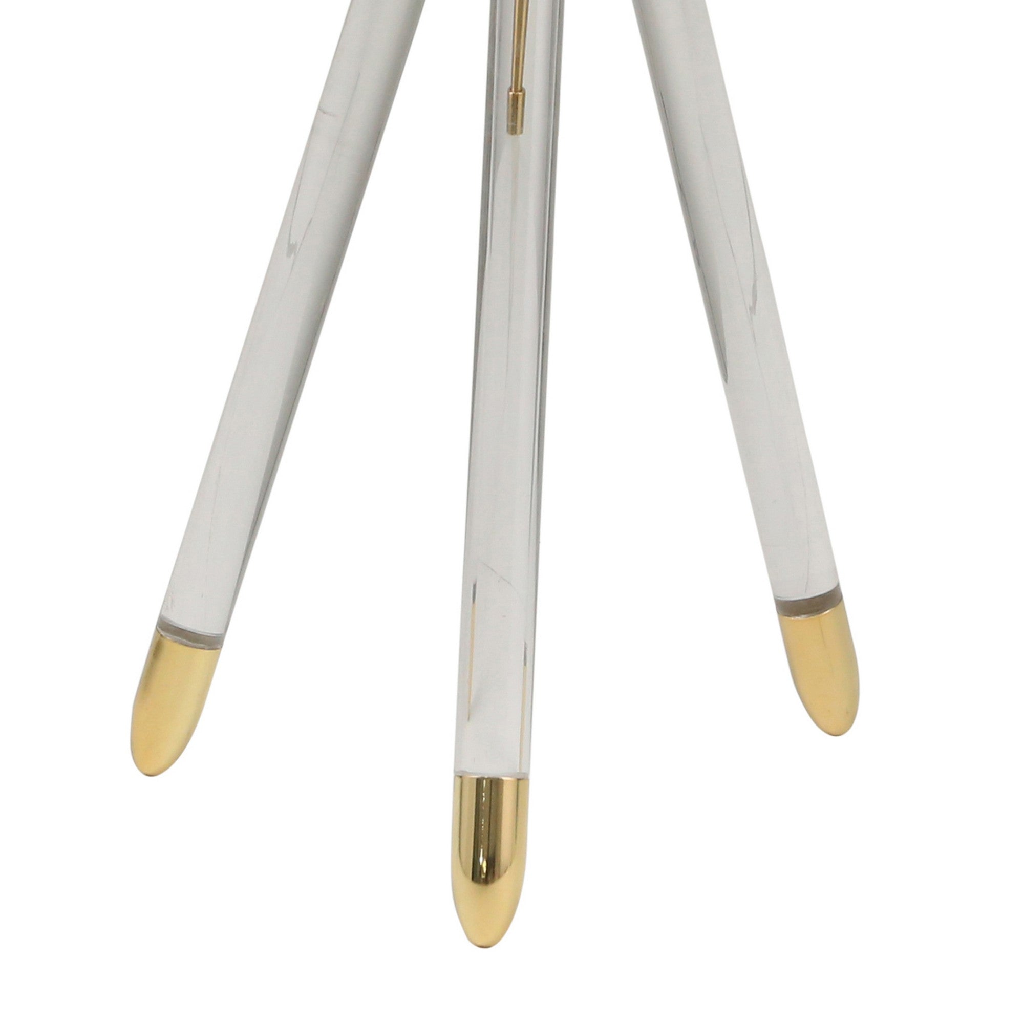 29 Inch Acrylic Modern Table Lamp with Tripod Accented Legs Gold White-zoom-4