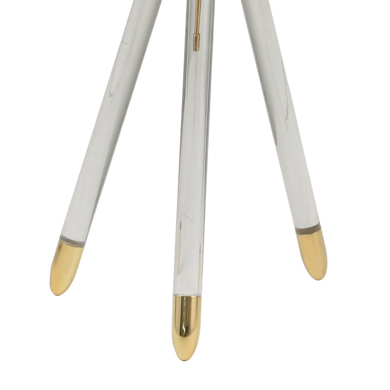29 Inch Acrylic Modern Table Lamp with Tripod Accented Legs Gold White-zoom-