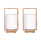 21 Inch Modern Wood Cylinder Table Lamps Polyresin Set of 2 White Brown