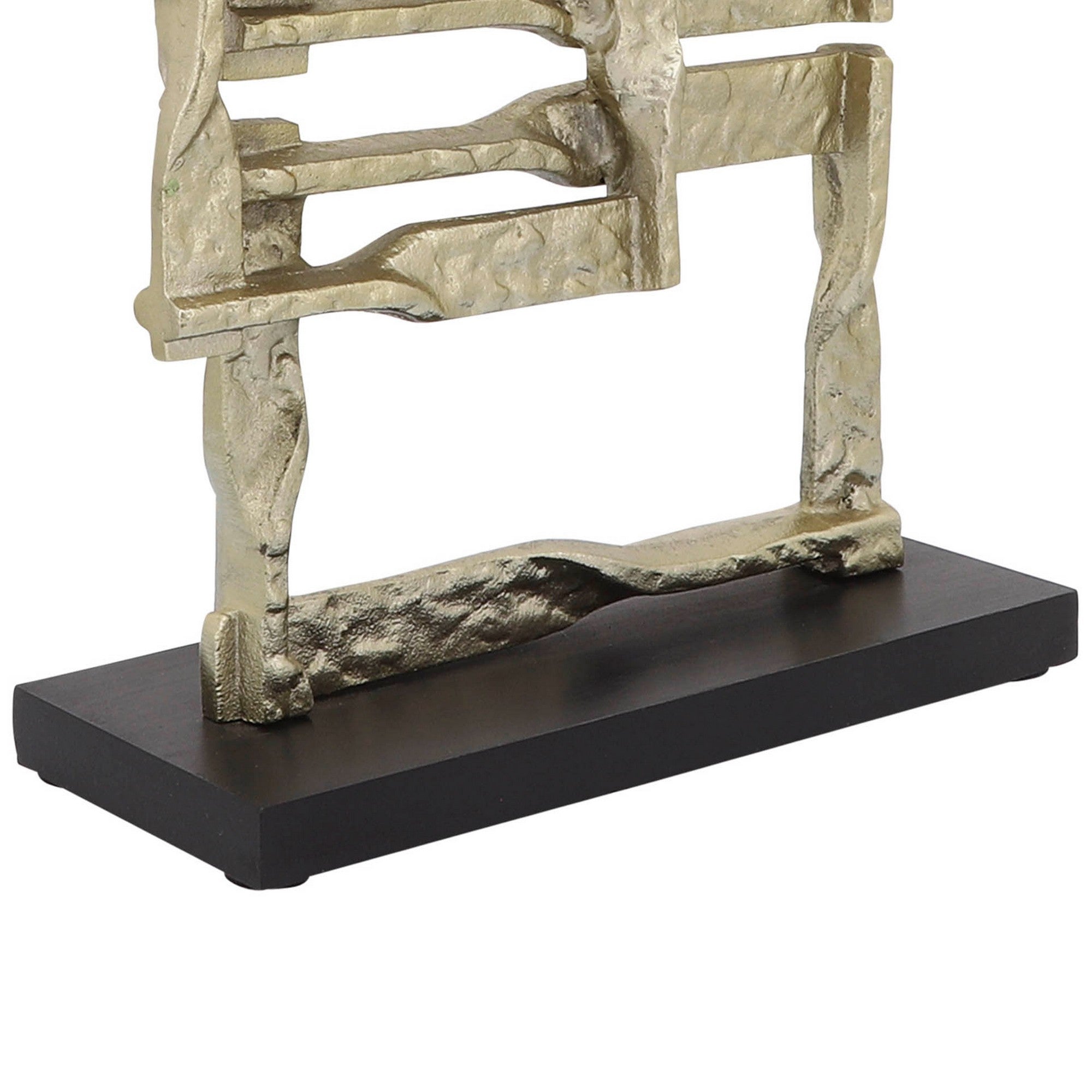 Jodie 23 Inch Metal Modern Accent Decor Stacked Squares Block Base Gold-zoom-4