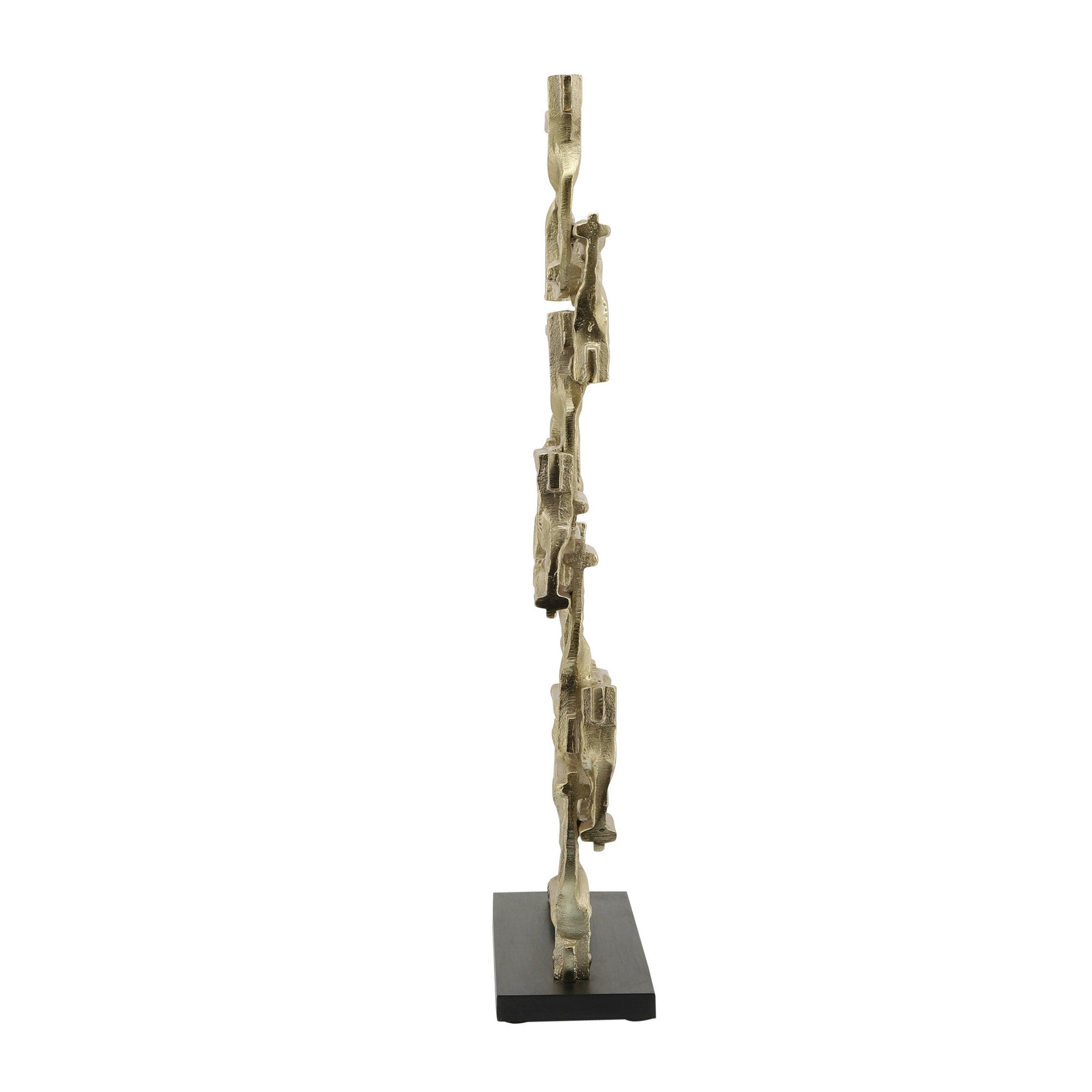 Jodie 27 Inch Metal Modern Accent Decor Stacked Squares Block Base Gold-zoom-3