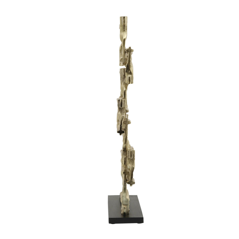 Jodie 27 Inch Metal Modern Accent Decor Stacked Squares Block Base Gold-zoom-